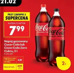 Biedronka Napój gazowany Coca-Cola lub Coca-Cola Zero Cukru, 2 l oferta