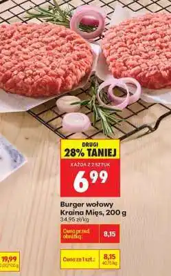 Biedronka Burger wołowy Kraina Mięs 200 g oferta