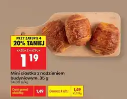 Biedronka Mini ciastko z nadzieniem budyniowym, 35 g oferta