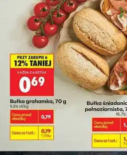 Biedronka bułka grahamka 70 g oferta