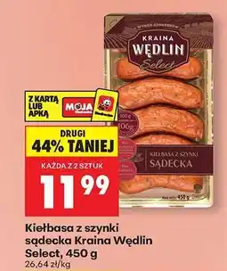 Biedronka Kiełbasa z szynki sądecka Kraina Wędlin Select, 450 g oferta