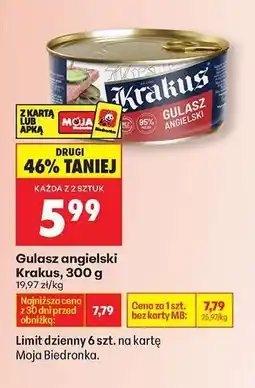 Biedronka Gulasz angielski Krakus, 300 g oferta