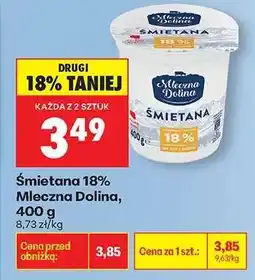 Biedronka Śmietana 18% Mleczna Dolina, 400 g oferta