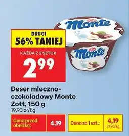 Biedronka Deser mleczno czekoladowy Monte Zott 150 g oferta