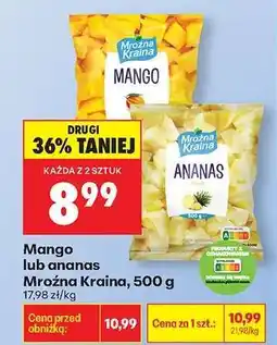 Biedronka Mango lub ananas Mroźna Kraina, 500 g oferta