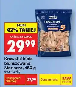 Biedronka Krewetki białe blanszowane Marinero 450 g oferta