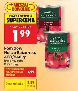Biedronka Pomidory Nasza Spiżarnia, 400/240 g oferta
