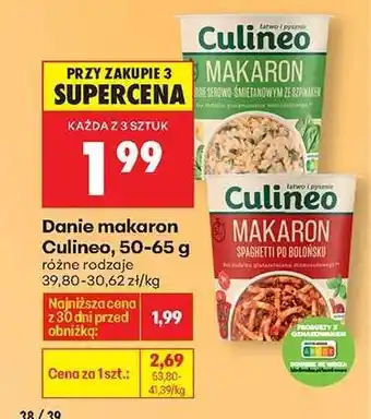 Biedronka Danie makaron Culineo, 50-65 g oferta