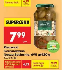 Biedronka Pieczarki marynowane Nasza Spiżarnia, 695 g/420 g oferta