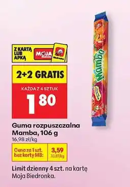 Biedronka Guma rozpuszczalna Mamba, 106 g oferta