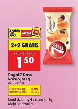 Biedronka Rogal 7 Days kakao 60 g oferta
