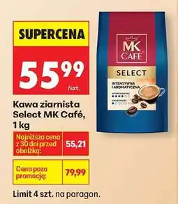 Biedronka Kawa ziarnista Select MK Café, 1 kg oferta