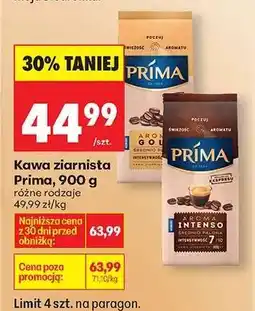Biedronka Kawa ziarnista Prima 900 g oferta