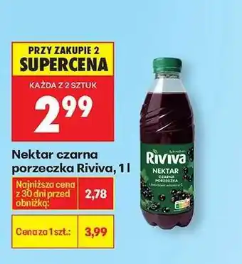 Biedronka Nektar czarna porzeczka Riviva, 1 l oferta