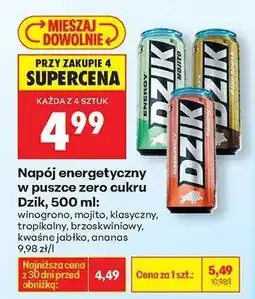 Biedronka Napój energetyczny w puszce zero cukru Dzik, 500 ml oferta