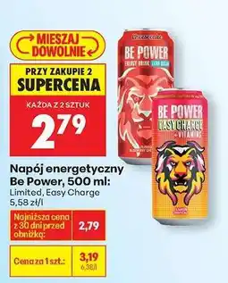 Biedronka Napój energetyczny Be Power, 500 ml oferta