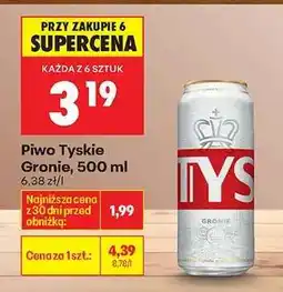 Biedronka Piwo Tyskie Gronie, 500 ml oferta
