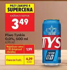 Biedronka Piwo Tyskie 0,0%, 500 ml oferta