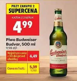 Biedronka Piwo Budweiser Budvar 500 ml oferta