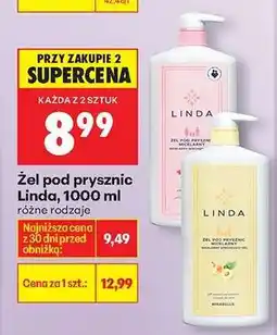Biedronka Żel pod prysznic Linda, 1000 ml oferta