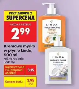 Biedronka Kremowe mydło w płynie Linda, 500 ml oferta