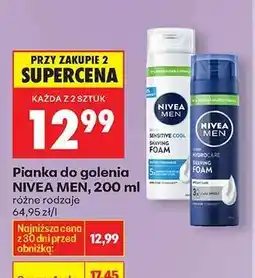 Biedronka Pianka do golenia NIVEA MEN, 200 ml oferta