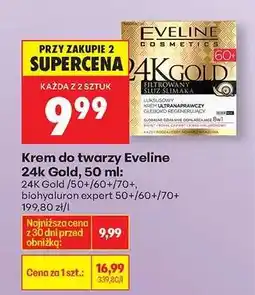 Biedronka Krem do twarzy Eveline 24K Gold, 50 ml oferta