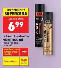 Biedronka Lakier do włosów NIUQI, 400 ml oferta