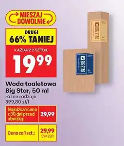 Biedronka Woda toaletowa Big Star 50 ml oferta