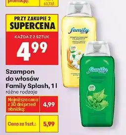 Biedronka Szampon do włosów Family Splash, 1 l oferta