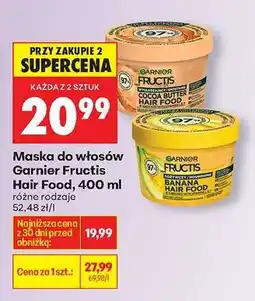 Biedronka Maska do włosów Garnier Fructis Hair Food, 400 ml oferta