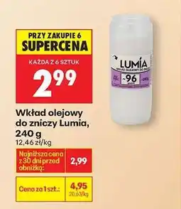 Biedronka Wkład olejowy do zniczy Lumia 240 g oferta