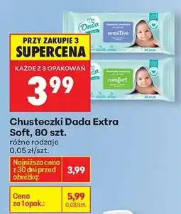 Biedronka Chusteczki Dada Extra Soft 80 szt oferta