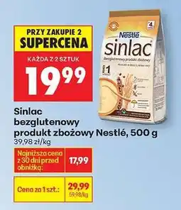Biedronka Sinlac bezglutenowy produkt zbożowy Nestlé , 500 g oferta