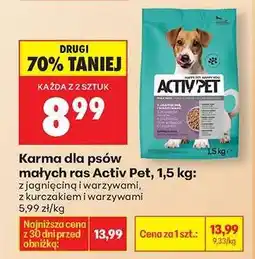 Biedronka Karma dla psów małych ras Activ Pet, 1,5 kg oferta