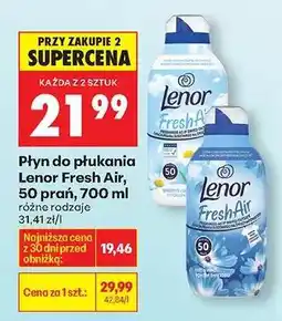 Biedronka Płyn do płukania Lenor Fresh Air, 50 prań, 700 ml oferta