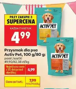 Biedronka Przysmak dla psa Activ Pet, 100 g/80 g oferta