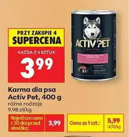 Biedronka Karma dla psa Activ Pet, 400 g oferta