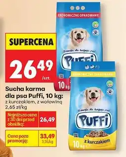 Biedronka Sucha karma dla psa Puffi, 10 kg oferta