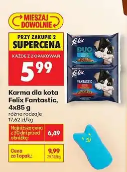Biedronka Karma dla kota Felix Fantastic 4x85 g oferta