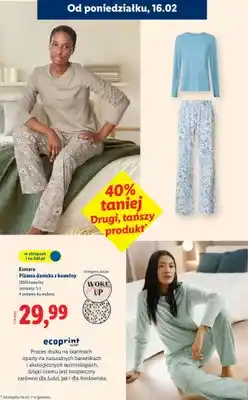 Lidl Piżama damska z bawełny oferta