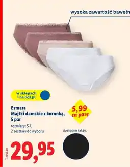 Lidl Majtki damskie z koronką, 5 par oferta