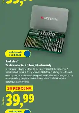 Lidl Zestaw wierteł i bitów, 64 elementy oferta