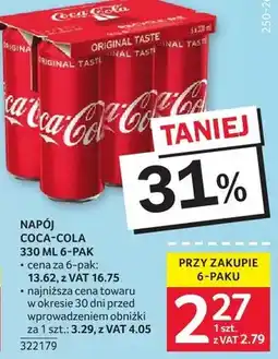 Selgros Napój Coca-Cola 330ml 6-pak oferta