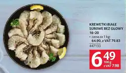 Selgros Krewetki białe surowe bez głowy 16-20 oferta