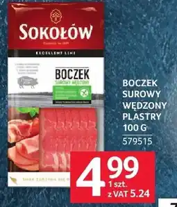 Selgros Boczek surowy wędzony plastry Sokołów 100g 579816 oferta