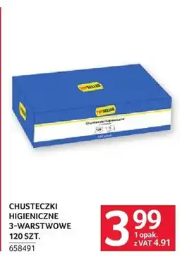 Selgros Chusteczki higieniczne Topseller 3-warstwowe 120 szt oferta