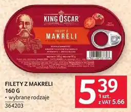 Selgros Filety z makreli King Oscar oferta