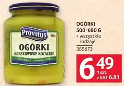 Selgros Ogórki konserwowane Provitus oferta