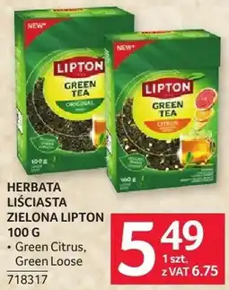 Selgros Herbata liściasta zielona Lipton oferta